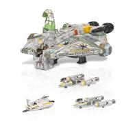 Star Wars Micro Galaxy Squadron Ghost (Mission secrète) - Véhicule de 38,1 cm avec Trois véhicules supplémentaires et dix Micro Figurines Accessoires - Exclusivité Amazon