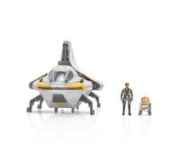Star Wars Micro Galaxy Squadron Phantom II - Véhicule de 12,7 cm avec deux accessoires de micro figurines de 2,5 cm