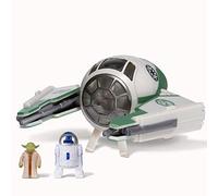 Star Wars Micro Galaxy Squadron Yoda's Jedi Starfighter Vaisseau Light Armour Class de 8 cm avec Micro Figurines Yoda et R2-D2 de 2,5 cm