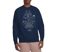 Star Wars Millenium Lines Sweat-Shirt Unisexe, Bleu Marine, XXL