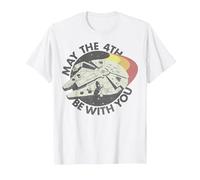 Star Wars Millennium Falcon May The 4th Be with You Retro T-Shirt