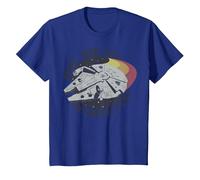 Star Wars Millennium Falcon May The 4th Be with You Retro T-Shirt, Enfant, Bleu Royal, 6 Ans