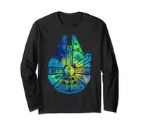 Star Wars Millennium Falcon Water Color Ink Splatter Manche Longue