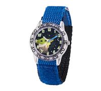STAR WARS Montre d'apprentissage de l'heure en plastique pour enfants - Montre analogique à quartz avec bracelet en nylon, bleu, Plastique