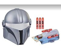STAR WARS Nerf The Mandalorian Rocket Gantelet + Masque - Jouet de lancement de fléchettes pour enfants à partir de 5 ans