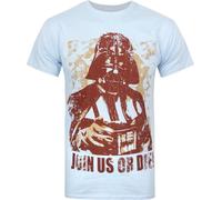 Star Wars officiel homme Join Us Or Die Darth Vader T-shirt NS4758 (M) (Bleu)