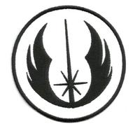 STAR WARS Order Galactic Republic Jedi Knights Movie Logo Kid Jacket T shirt Patch Sew Iron on Embroidered Badge (Black) by Mainly Metal