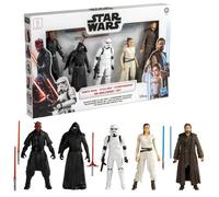 Star Wars pack de 5 figurines de 15 cm Affrontement galactique avec 5 accessoires, jouets pour enfants, à partir de 4 ans