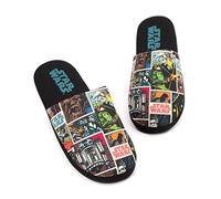 Star Wars Pantoufles Mens Adultes Bande dessinée Slip-On Black House Shoes 43-44 EU