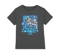 Star Wars Papercut R2D2 Unisex T-Shirt Enfant, 9-11 A