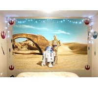 Star Wars Papier Peint 368x254cm Droids Ados Chambre Décoration Murale Géant