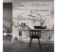 Star Wars Papier Peint 368x254cm Vaisseaux Spatiaux Ados Chambre Murale Géante