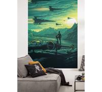 Star Wars Papier Peint Idée Cadeau Chambre Mural Artistique Peinture Vert Espace