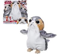 STAR WARS - Peluche Interactive Porg - HASBRO - Intérieur - 4 ans et plus - Blanc, Beige, Gris et Noir