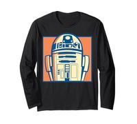 Star Wars Pop Art Style R2-D2 Boxed Close Up Portrait Manche Longue