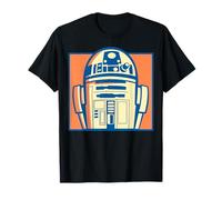 Star Wars Pop Art Style R2-D2 Boxed Close Up Portrait T-Shirt