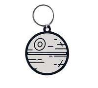 Star Wars Porte-clés en caoutchouc étoile de la mort, blanc/noir, taille unique