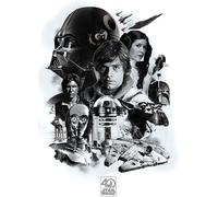 Star Wars - Poster - 40ème anniversaire - Montage + 1 paquet de tesa Powerstrips® - contenu 20 pièces