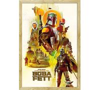 Star Wars - Poster - Boba Fett - in the Name of Honour + cadre amovible, Shinsuke® Maxi MDF hêtre, vitre acrylique