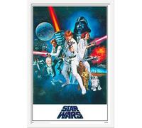 Star Wars - Poster - Classic + cadre amovible, Shinsuke® Maxi MDF blanc, vitre acrylique