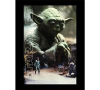 Star Wars – Poster encadré Yoda Key Art – 45 x 35 cm – Multicolore