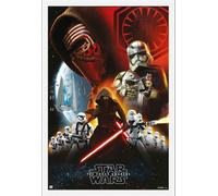 Star Wars - Poster - EP7 Empire Black + cadre amovible, Shinsuke® Maxi MDF blanc, vitre acrylique