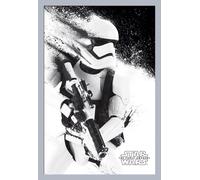 Star Wars - Poster - EP7 Stormtrooper grey + cadre amovible, Shinsuke® Maxi MDF argenté, vitre acrylique