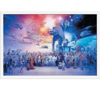 Star Wars - Poster - Legacy Character + cadre amovible, Shinsuke® Maxi MDF blanc, vitre acrylique