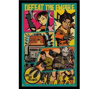 Star Wars - Poster - Rebels - Pop + cadre interchangeable, Shinsuke® Maxi MDF noir, vitre acrylique