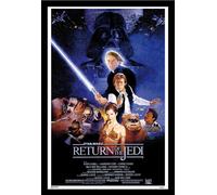 Star Wars - Poster - Return Of The Jedi Prince + cadre amovible, Shinsuke® Maxi MDF noir, vitre acrylique