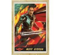 Star Wars - Poster - The Mandalorian - Moff Gideon Card + cadre amovible, Shinsuke® Maxi MDF hêtre, vitre acrylique