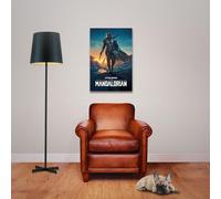 Star Wars - Poster - The Mandalorian - Nightfall + 2 pcs. baguettes d'affiche en bois 61 cm noir