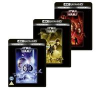 Star Wars Prequel Trilogy: 3 Movie Collection Set (Episodes I II III) (The Phantom Menace/Attack of the Clones/Revenge of the Sith) [4K UHD + Blu-Ray, Region Free]