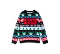Star Wars Pull de Noël Multicolore avec Logo Dark Vador et Stormtroopers | Col Ras du Cou et Manches Longues pour Les fêtes de Noël | Vêtements de fête pour Homme | Produits dérivés
