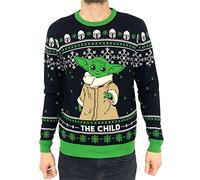 Star Wars Pull-Over The Mandalorian - Xmas Baby Yoda Noir 10 Ans