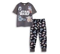Star Wars Pyjama Gris à Manches Courtes et Jambes Longues R2D2 Yoda Boba Fett | Vêtements de Nuit Unisexes pour Enfants avec Personnages du Film