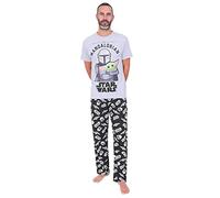Star Wars Pyjama long The Mandalorian Baby Yoda pour homme Gris Noir, gris, XL