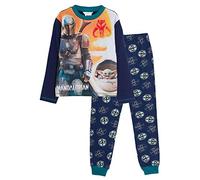 Star Wars Pyjama mandalorien pour garçon avec t-shirt et pantalon de détente, bleu marine, 11-12 ans