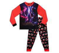 Star Wars Pyjama Obi Wan Kenobi pour Garçons Ensemble de Pyjama à Manches Longues pour Enfants Rouge et Noir 3-4 Ans