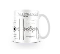 Star Wars Pyramid International "(Tie Fighter Sketch) "Official Boxed Ceramic Co