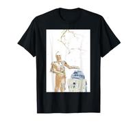 Star Wars R2-D2 and C-3PO Spring Cherry Blossoms Sakura Art T-Shirt