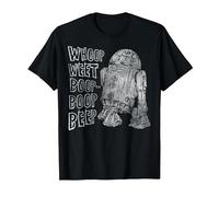 Star Wars R2-D2 Beep Boop Language Texte T-Shirt, Homme, Noir, 3XL