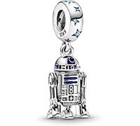 Star Wars R2-D2 Breloque en argent sterling 925 compatible avec les bracelets Pandora, Trollbeads, Chamilia, Biagi et beaucoup d'autres bracelets à breloques britanniques., Métal