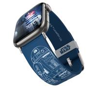 Star Wars - R2-D2 Droid Blueprints Bracelet pour smartwatch - sous Licence Officielle, Compatible avec Toutes Les Tailles et séries d’Apple Watch (Montre Non Incluse)