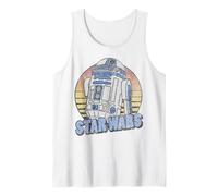 Star Wars R2-D2 Retro Sun Cartoon Portrait Débardeur