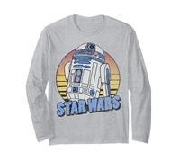 Star Wars R2-D2 Retro Sun Cartoon Portrait Manche Longue