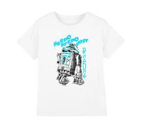 mandarin creative ltd Star Wars R2d2 Graff Unisex Kids T Shirt, Blanc, 12-13 Ans Garçon