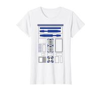 Star Wars R2D2 Uniform Costume T-Shirt, Femme, Blanc, L