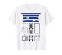 Star Wars R2D2 Uniform Costume T-Shirt, Homme, Blanc, L