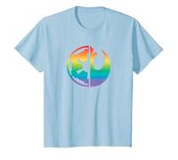 Star Wars Rebel Alliance and Galactic Empire Pride T-Shirt, Enfant, Bleu Céleste, 4 Ans